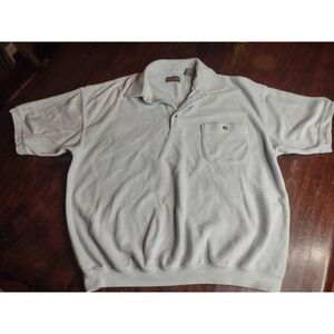 Taylor & Henry Mens Polo Knit Gray Short Sleeve XL Pullover Casual Pocket